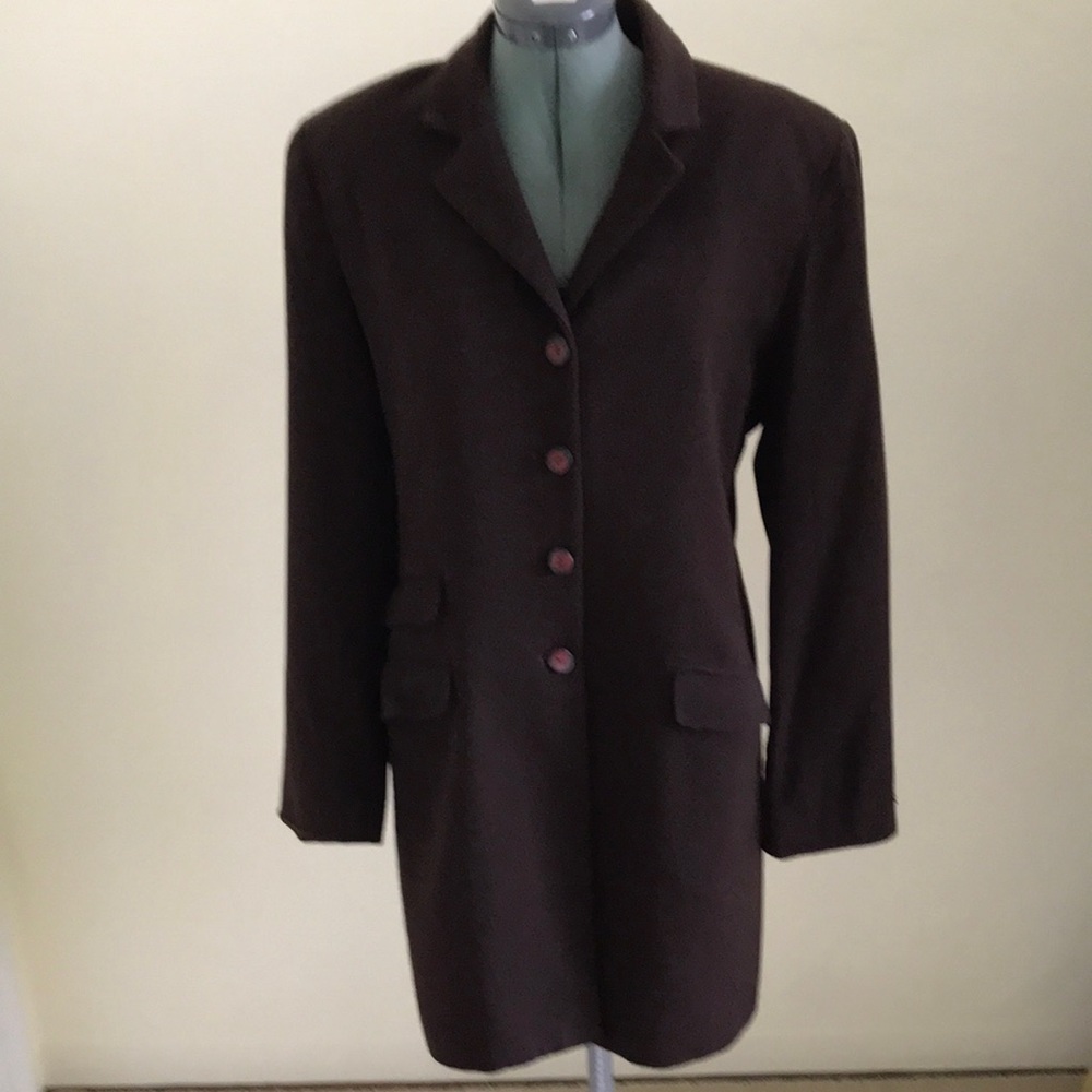 Rich Brown Wool Lined Jacket - image 1
